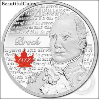 2012 Canada Sir Isaac Brock 99 99 Silver Proof Commemorative $4 Coin