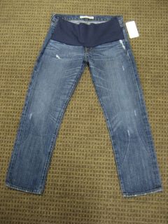 Brand Maternity Jeans Rigid Distressed Ankle Crop Jeans Size 30