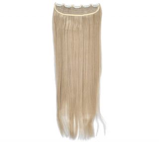 1pc Gold Blond Long Straight Clip on Hair Extension Hairpiece 65x20cm