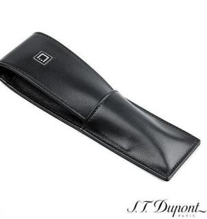 Dupont Black Italian Leather Pen Case 95013