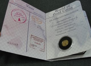 World of Coins Passport 2004 Isle of Man 1/25 oz 24 kt GOLD .9999