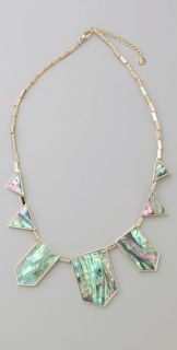 House of Harlow 1960 Abalone Station Necklace