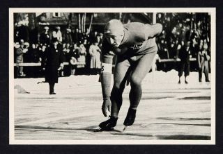 1936 Winter Olympics Ivar Ballangrud Speed Skater Print ORIGINAL