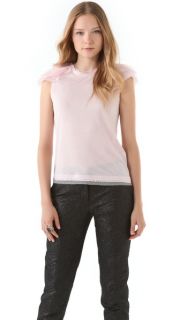RED Valentino Tulle Shoulder Tee
