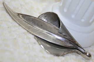 Vintage Curtis Creations Sterling Silver Leaf Brooch