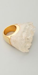 Alexis Bittar Liquid Gold White Resin Quartz Ring