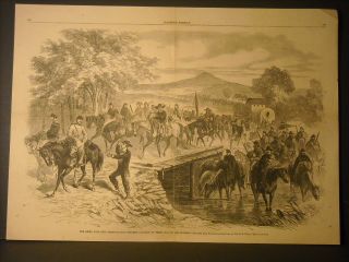 Stuart Rebel RAID Into Pennsylvania A R Waud Engraving 1862