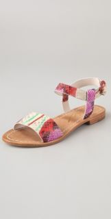 alice + olivia Bella Print Flat Sandals