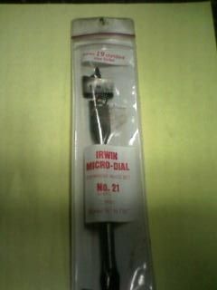 New Vintage Irwin Micro Dial Expansive Wood Bit No 21