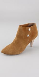 Belle by Sigerson Morrison Tapered Toe Suede Snap Booties