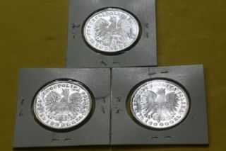 large Silver Proof Pilsudski, Kosciuszko, Chopin 100,000 zlotych