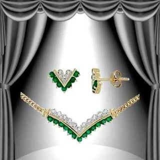  Jewelry Investment 3 44 Ct Emerald Diamond Designer 18K