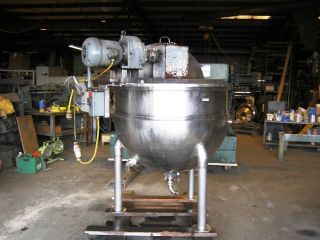  Gallon 304 SS Double Motion Scrap Surface Steam Jacketed Kettle