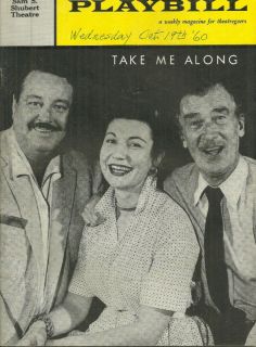 1960 Playbill Take Me Along Jackie Gleason