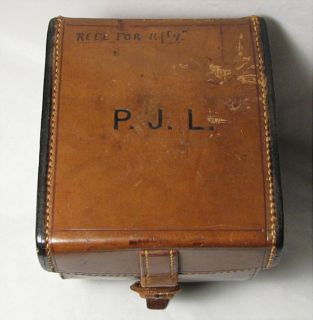 Vintage J. Bernard Block Leather Case For Salmon Reel Like Hardy Or