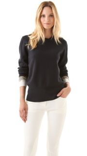 3.1 Phillip Lim Crystal Cuff Felted Sweater