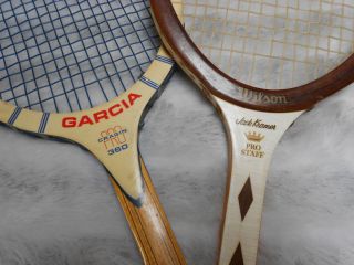 Vintage Jack Kramer Pro Staff Garcia Cragin Pro 360 Wooden Tennis