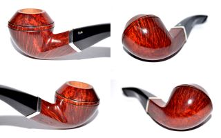 Ser Jacopo L1 Bent Bulldog Pipe w Sterling Band UNSMOKED