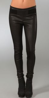 Helmut Lang Jersey & Leather Combo Leggings