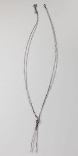 Madewell Mini Rhinestone Lariat Necklace