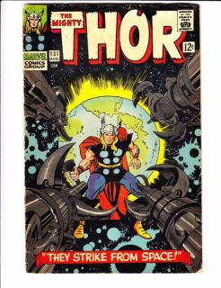 Thor 1966 Marvel 131 VG Jack Kirby 1st Rigellians