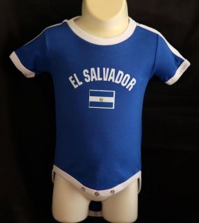 El Salvador Baby Onesie Kids Soccer Futbol Jersey Flag T Shirt Gift