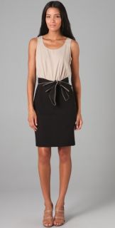 DKNY Contrast System Dress with Sash