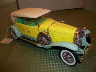 1930 Gary Cooper Duesenberg J Derham Tourster Franklin Mint Car 1 24
