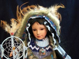Native American Indian Princess Porcelain Jacinda Blue