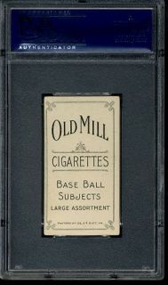 T206 1909 Old Mill Tobacco Jack Dunn, Horizontal Pose, Baltimore PSA 4