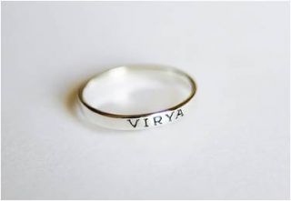 Yoga Jewerly Sterling Silver Virya Sanskrit Ring New