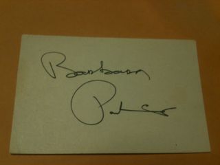 Barbara Parkins actress Signed cut Autograph. Original autograph on a