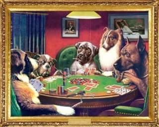 Coolidge Bold Bluff Poker Dogs Poster 16 x 20 inches S882