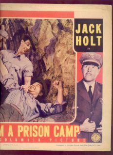 Fugitive Prison Camp Old Vintage Movie Poster Jack Holt