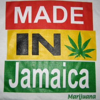 Made in Jamaica Marijuana Roots Rasta Reggae Irie Dub T Shirt L Large