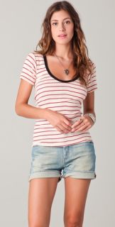 Edith A. Miller Scoop Neck Striped Tee