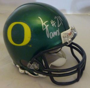LaMichael James Autographed Signed Oregon Ducks Riddell Mini Helmet