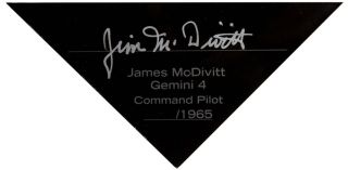 Gemini IV Capsule Model  signed by James McDivitt