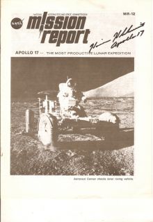 Harrison Schmitt Signed Mission Report Apollo 17