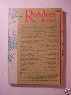 Readers Digest December 1968 Jack Benny James Michener