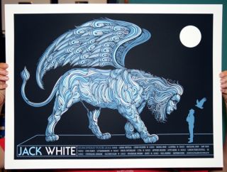 Jack White European Tour Poster Print 2012 Todd Slater Artist with Rob