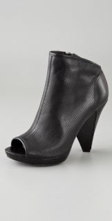 Belle by Sigerson Morrison Perforated Open Toe Platform Booties