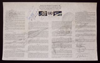 Apollo 1 Backup Apollo 9 Primary Crew Signed Jan 27 1967 Intl Space