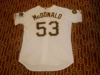 2011 James McDonald Game Used Worn Pittsburgh Pirates Home Jersey MLB