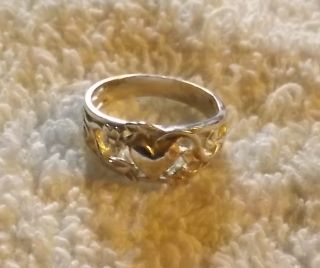 James Avery Retired Heart and Flowers Ring 2