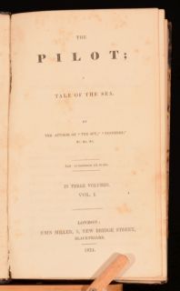 1824 3VOL James Fenimore Cooper The Pilot A Tale of The Sea Early