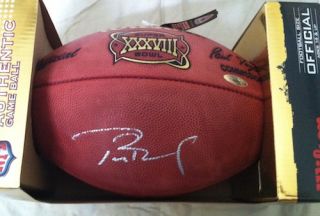 Tom Brady Hand Signed Authentic Super Bowl 38 Football Tristar