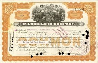James Buchanan Duke Stock Certificate Signed