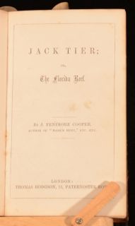 1856 Jack Tier The Florida Reef James Fenimore Cooper American