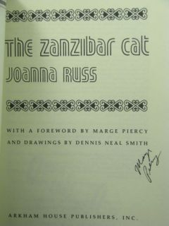 1st 2 Signatures The Zanzibar Cat by Joanna Russ 1983 Xlib Copy